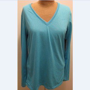 NEW NikeWomens Blue Training V neck Shirt M
